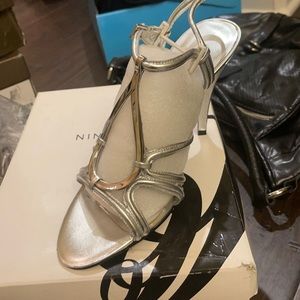 Cute silver heels